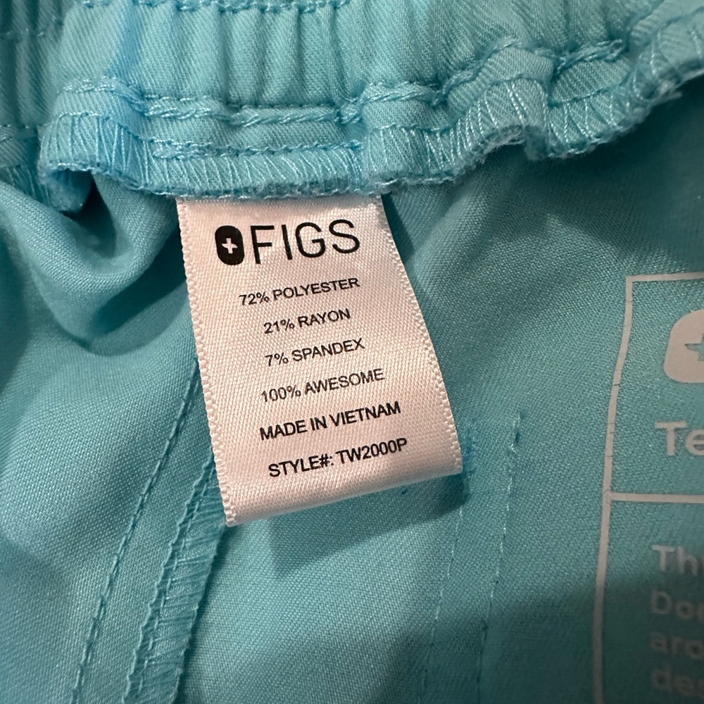 Figs yola skinny scrub pants neon blue rare limited edition size XS/P - Picture 3 of 9